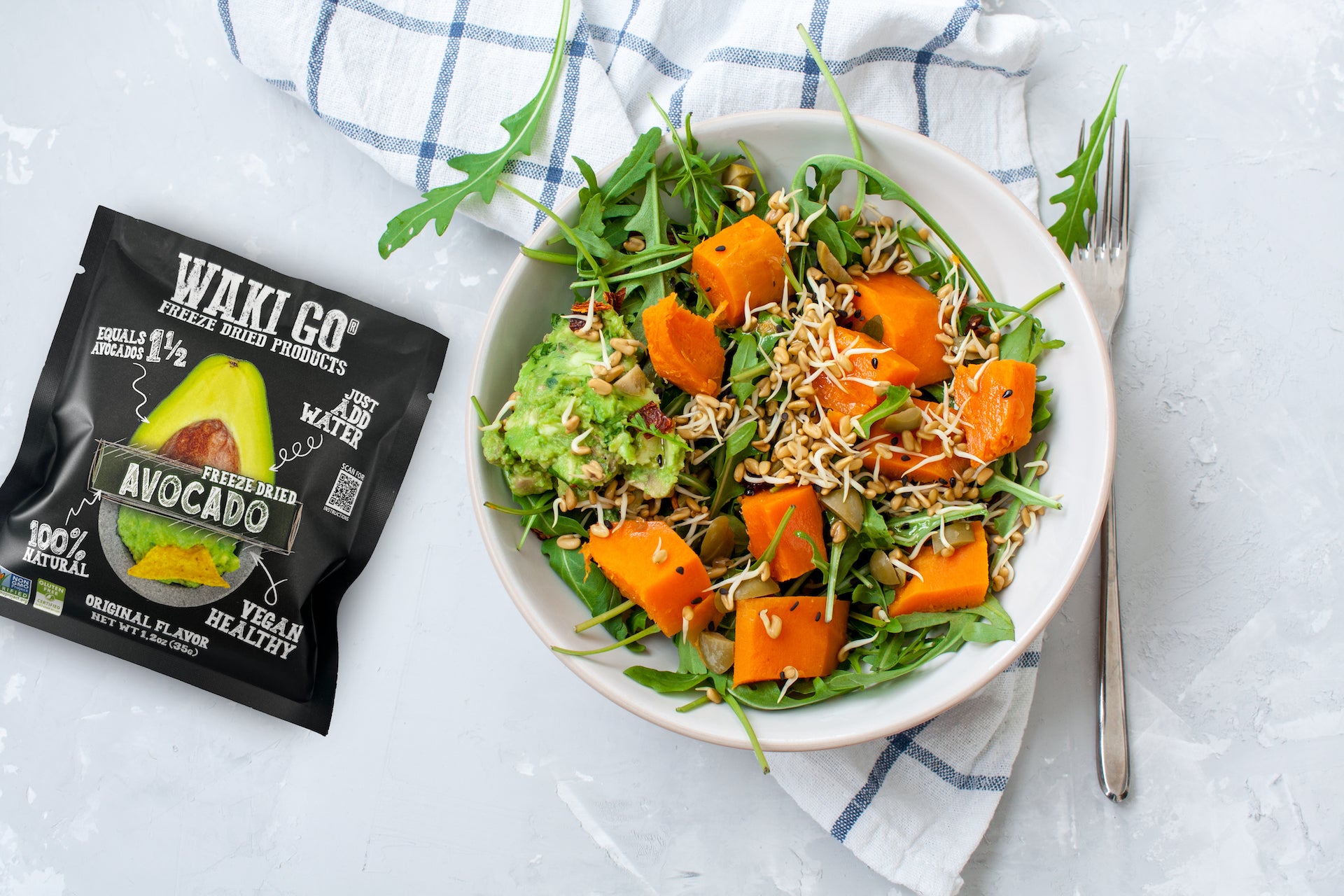 WAKI GO Freeze Dried Avocado Thankgiving Salad